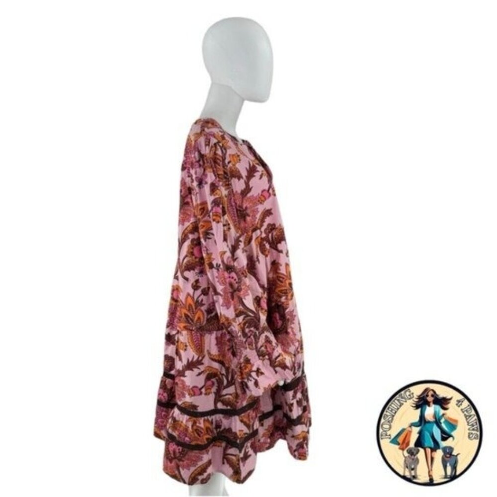 Tuckernuck NEW Pink Paisley Sunset Chintz Kenzo Beach Swim Coverup Size XS - Picture 5 of 8